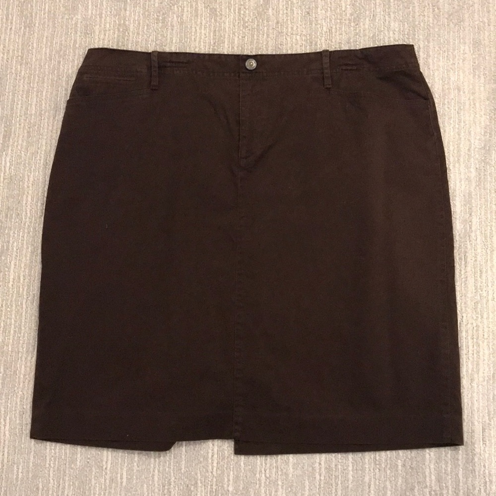 Midi , straight cotton skirt